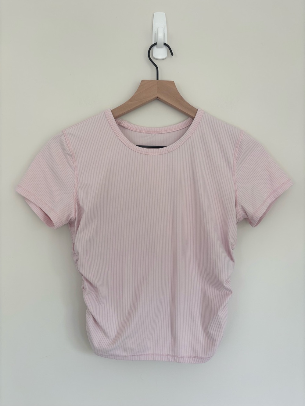 Lululemon All It Takes Short Sleeve Ribbed Top Light Pink 6